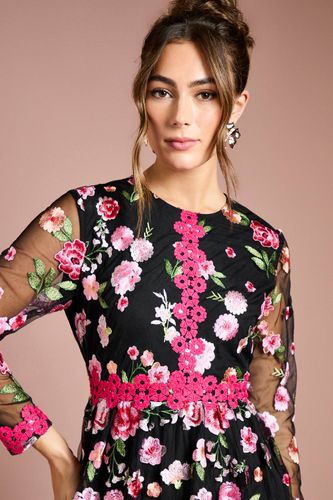 Robe Longue Brodée à Motifs Floraux | Taille 46 - Coast - Modalova