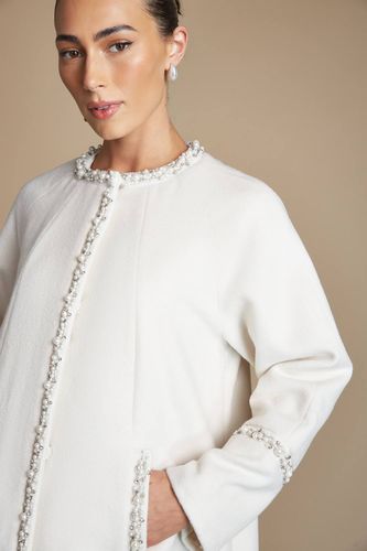 Manteau Mi-long De Mariée Avec Détails En Strass | Taille 46 - Coast - Modalova