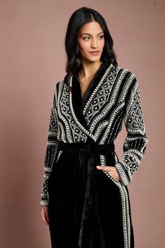 Combinaison Petite en Velours Perlé à Effet Portefeuille | Taille 38 - Coast - Modalova