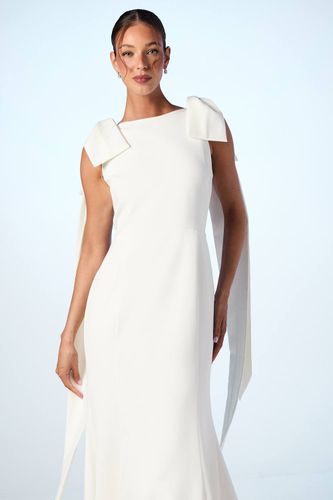 Robe de Mariée Maxi à Dos Boutonné avec Détail Nœud | Taille 46 - Coast - Modalova