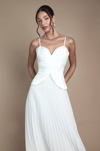 Robe de Mariée Longue en Crêpe à Bretelles | Taille 46 - Coast - Modalova