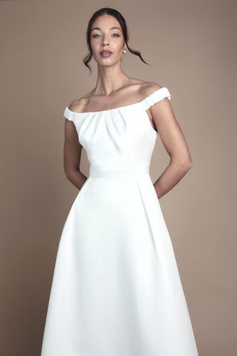 Robe de Mariée Maxi Bardot Évasée avec Ourlet Asymétrique | Taille 44 - Coast - Modalova