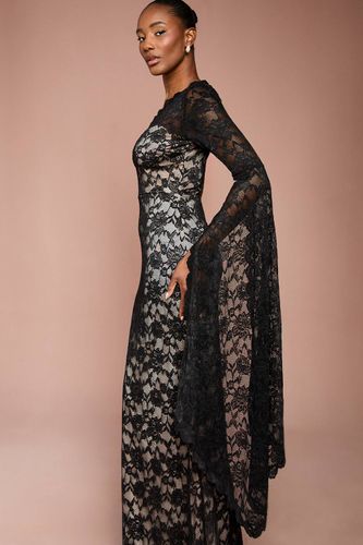 Robe Longue en Dentelle à Une Épaule avec Détail Manche Courte | Taille 44 - Coast - Modalova
