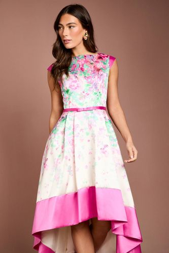 Robe Midi Imprimée Florale En Sergé À Ourlet Asymétrique | Taille 44 - Coast - Modalova