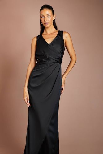 Robe De Demoiselle D'honneur En Satin Honoured Avec Détail Froncé À La Taille | Taille 48 - Coast - Modalova