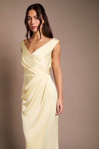 Robe De Demoiselle D'honneur En Satin Honoured Avec Détail Froncé À La Taille | Taille 48 - Coast - Modalova