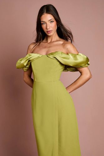 Robe Longue Colonne Corset À Manches Volumineuses | Taille 44 - Coast - Modalova