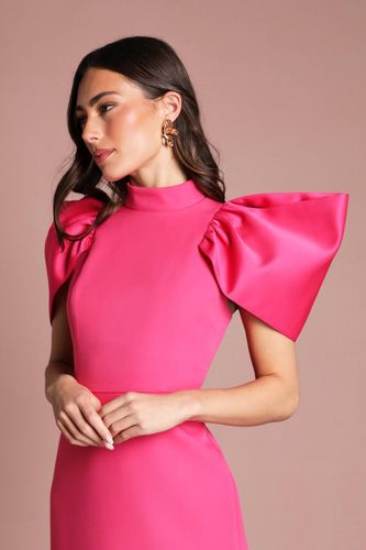 Robe Longue Muse En Satin Structuré À Manches Volumineuses | Taille 44 - Coast - Modalova