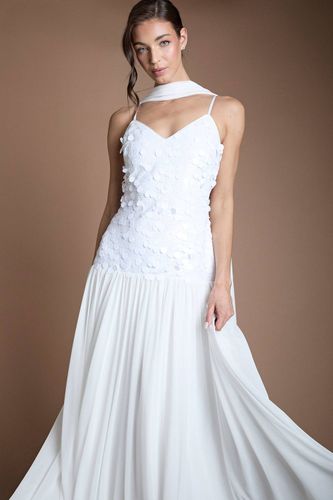Robe De Mariée Maxi Muse En Sequins Et Mesh | Taille 46 - Coast - Modalova