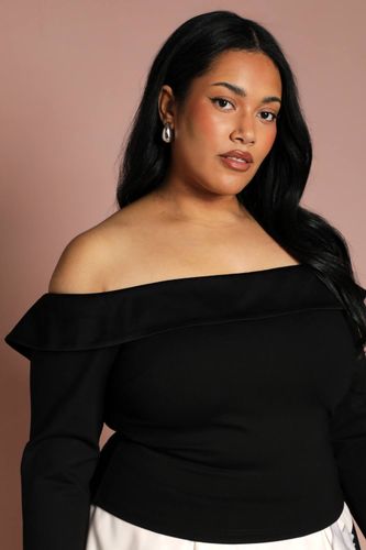Haut Bardot Grande Taille À Manches Longues En Satin | Taille 48 - Coast - Modalova