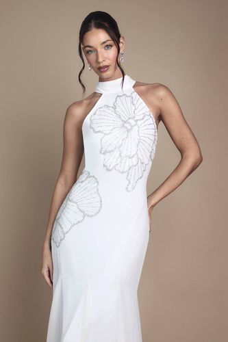 Robe de Mariée Longue Ornementée avec Plis Godet | Taille 46 - Coast - Modalova