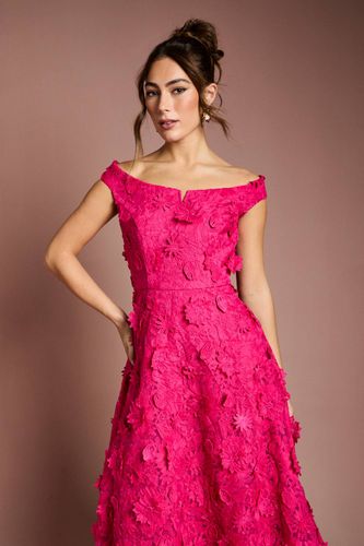 Robe Midi Bardot à Fleurs 3D | Taille 46 - Coast - Modalova