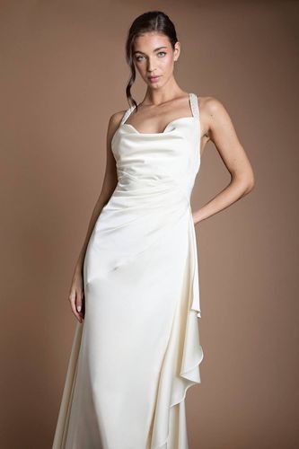 Robe De Mariée Col Bénitier À Bretelles Perlées | Taille 46 - Coast - Modalova