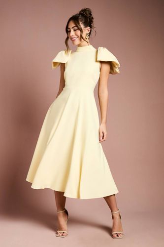 Robe Midi en Crêpe avec Nœud aux Épaules | Taille 44 - Coast - Modalova