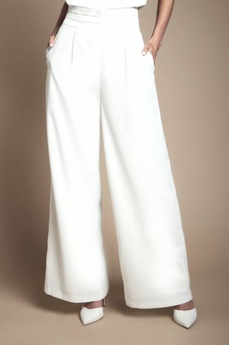 Pantalon De Mariée À Jambes Larges Taille Haute Avec Finitions En Satin | Taille 46 - Coast - Modalova