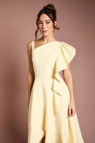 Robe Mi-Longue en Crêpe à Une Épaule avec Volants | Taille 40 - Coast - Modalova