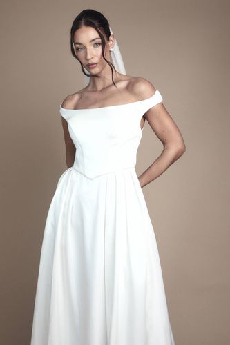 Robe de Mariée Maxi Sans Manches Bandeau à Jupe Portefeuille | Taille 42 - Coast - Modalova