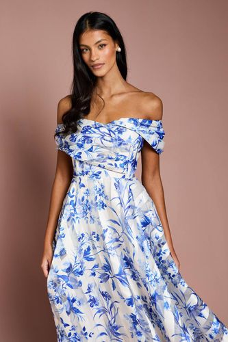 Robe Midi Plissée en Organza à Rayures Petites | Taille 46 - Coast - Modalova