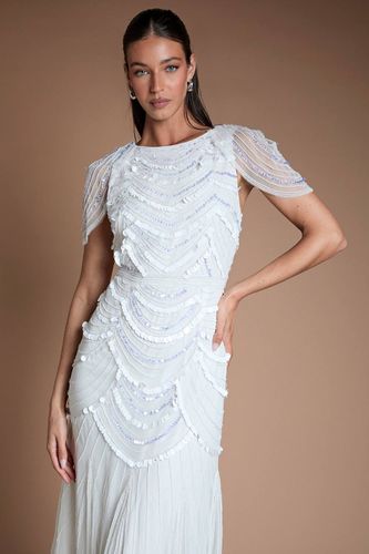 Robe De Mariée Ornée Avec Épaules Cape | Taille 46 - Coast - Modalova