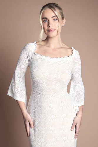 Robe De Mariée Honoured Petite À Épaules Dénudées Bardot Bohème En Dentelle Coupe Sirène | Taille 46 - Coast - Modalova
