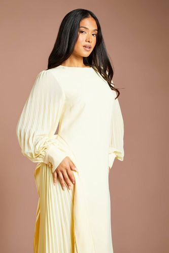 Robe Mi-longue Plissée En Crêpe À Manches Longues Petite | Taille 42 - Coast - Modalova