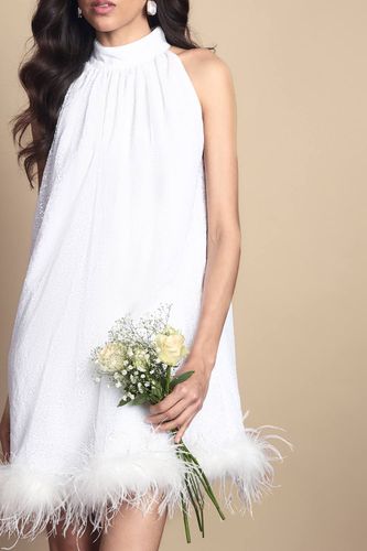 Mini Robe De Poule À Sequins Avec Ourlet En Plumes | Taille 46 - Coast - Modalova