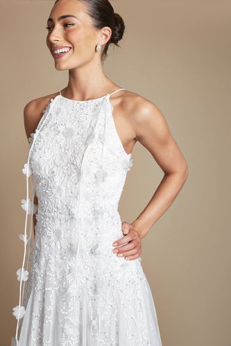 Robe De Mariée En Tulle Ornée De Fleurs | Taille 46 - Coast - Modalova