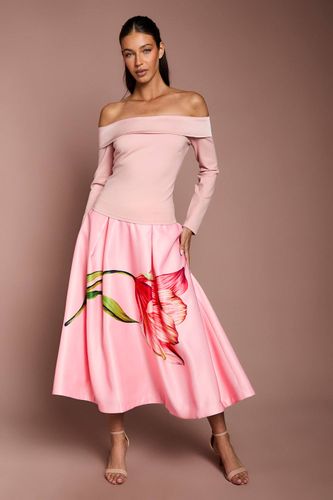 Haut Bardot À Manches Longues Avec Finitions En Satin | Taille 46 - Coast - Modalova