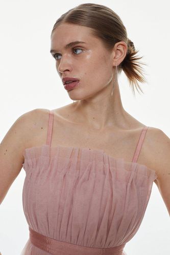 Robe midi en tulle à bandeau évasé | Taille 6 - KarenMillen - Modalova