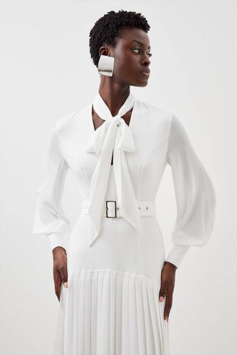 Robe midi Jersey Ponte Georgette Mix | Taille Small - KarenMillen - Modalova