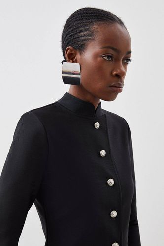 Figure Form Bandage Cropée Boutonnée en Maille | Taille XS - KarenMillen - Modalova