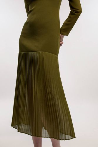 Figure Form Woven Bandage Knit Mix Dress | Taille Medium - KarenMillen - Modalova