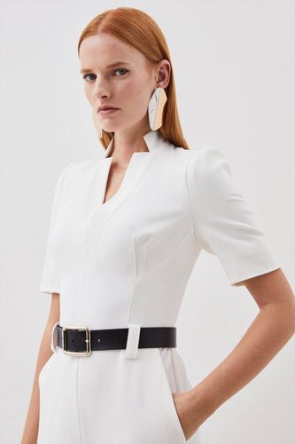 Combinaison ceinturée Forever en crêpe structurée | Taille 14 - KarenMillen - Modalova