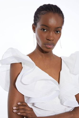 Body en coton à volant | Taille Medium - KarenMillen - Modalova