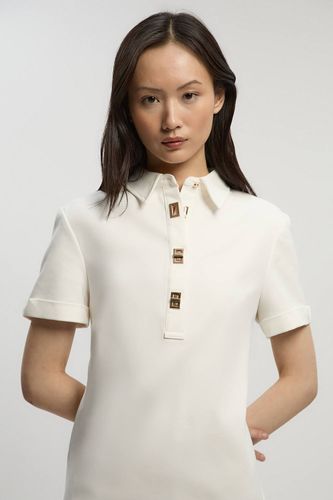 Robe-chemise courte en coton techno tissé avec fermoir en or | Taille 16 - KarenMillen - Modalova