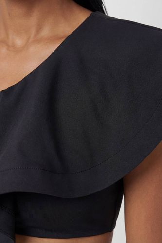 Top de bikini à volants asymétrique Drama | Taille XS - KarenMillen - Modalova