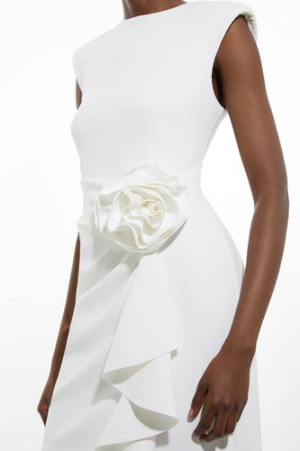 Robe Mini Ajustée En Tissu Scuba Avec Détail Rosette | Taille 16 - KarenMillen - Modalova