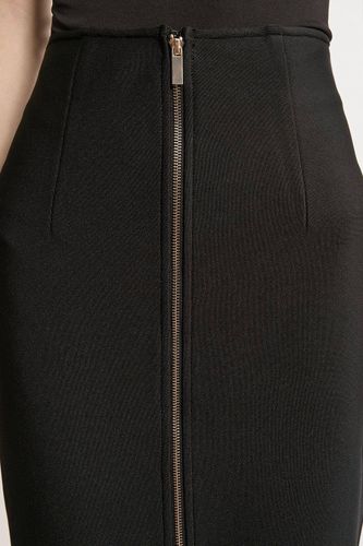 Jupe Maxi Moulante en Maille Bandage Taille Haute avec Détail Zip | Taille XS - KarenMillen - Modalova