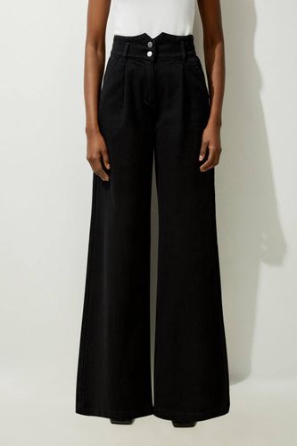 Pantalon en jean à jambes larges | Taille 16 - KarenMillen - Modalova