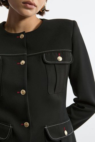 Veste Tailleur Ajustée en Tissu Stretch Compact | Taille 12 - KarenMillen - Modalova