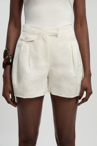 Short en lin viscose à poches tissées | Taille 16 - KarenMillen - Modalova