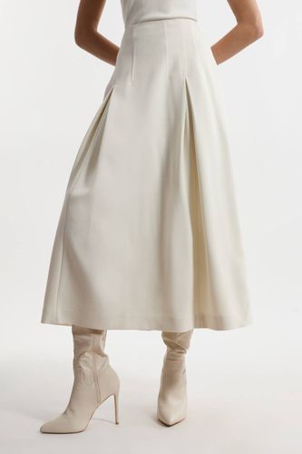 Jupe évasée de soirée en tissu stretch compact à détails de couture ajustée | Taille 16 - KarenMillen - Modalova