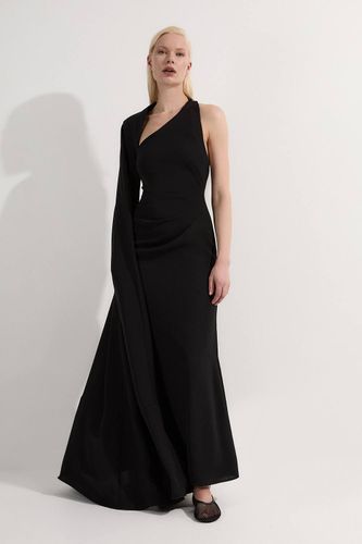 Robe maxi à manches cape en tissu doux et bien taillé | Taille 8 - KarenMillen - Modalova