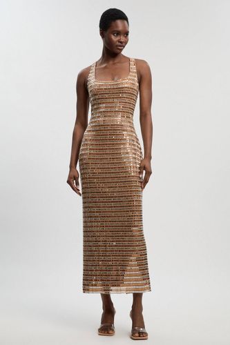 Robe Midi en Jersey Embelli de Cristaux Premium | Taille Large - KarenMillen - Modalova