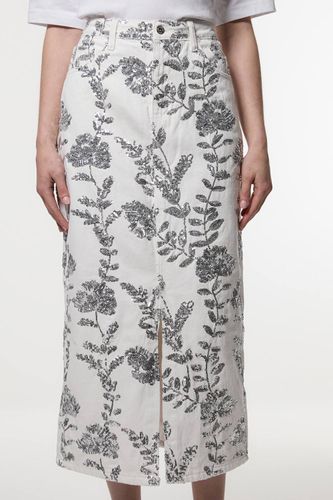 Jupe en denim à sequins floraux | Taille 16 - KarenMillen - Modalova