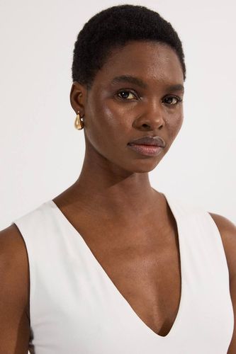 Body en jersey de coton extensible à encolure plongeante | Taille Medium - KarenMillen - Modalova
