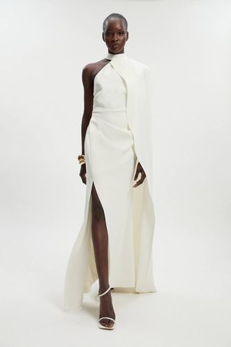 Robe Maxi Petite à Une Épaule avec Manche Cape Taillée Douce | Taille 12 - KarenMillen - Modalova