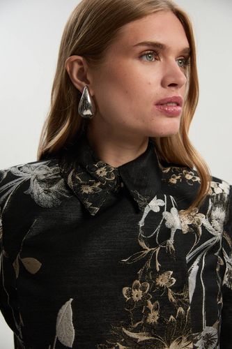 Veste Tailleur Jacquard Floral | Taille 12 - KarenMillen - Modalova