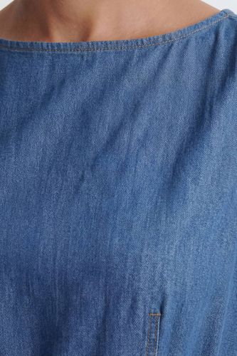 Robe Ajustée En Denim À Jupe Évasée Avec Ceinture | Taille 16 - KarenMillen - Modalova
