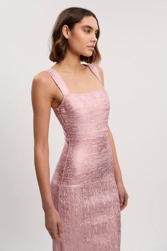 Robe Maxi Moulante en Maille à Bretelles avec Finition Métallique | Taille Large - KarenMillen - Modalova